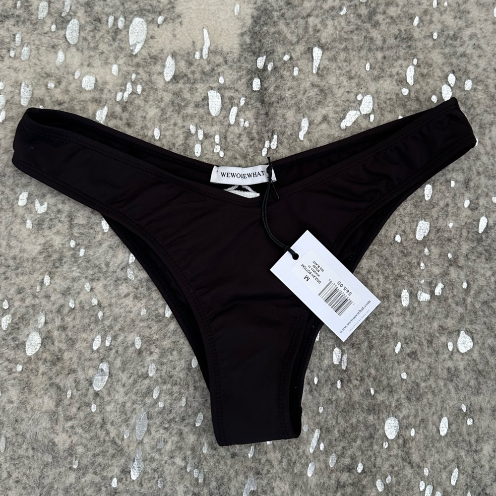NWT WeWoreWhat Black Delilah Bikini Bottom M